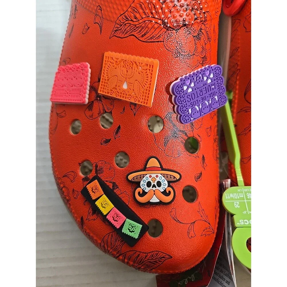 Crocs Frida Kahlo Classic Clog Slip On  Mens Size 11 New No Box  Customized.